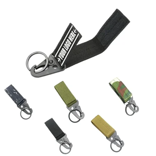Carabiner Clip with Nylon Webbing for Hiking Backpack