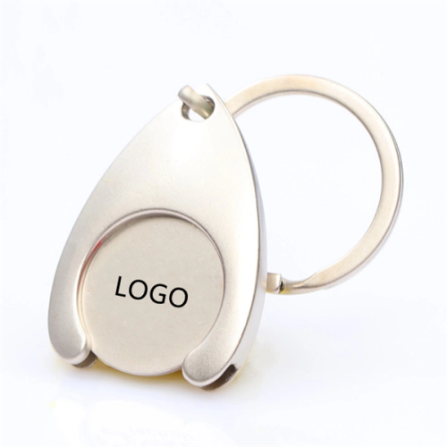 Alloy Shopping Trolley Token Coin Keychain