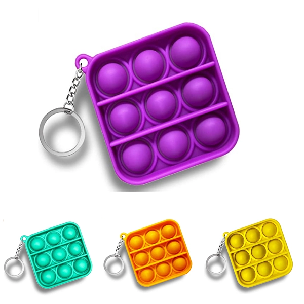 Square Bubble Sensory Fidget Toy Keychain