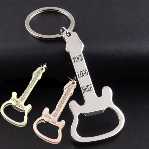Metal Guitar Shape Key Chain Music Bar River Party