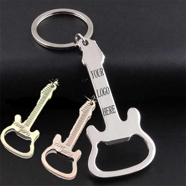 Metal Guitar Shape Key Chain Music Bar River Party