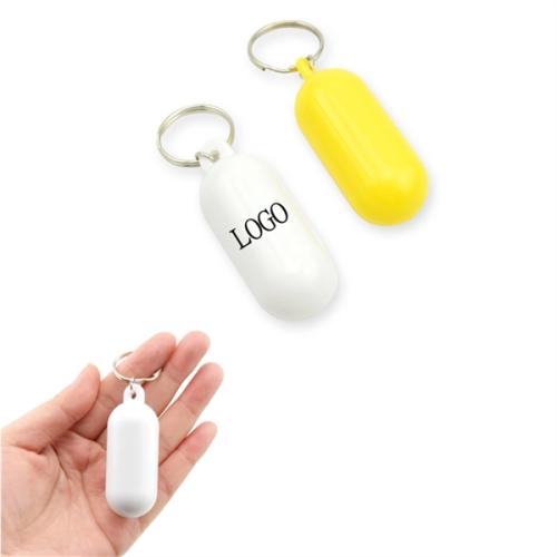 Capsule Shaped Floating Keychain