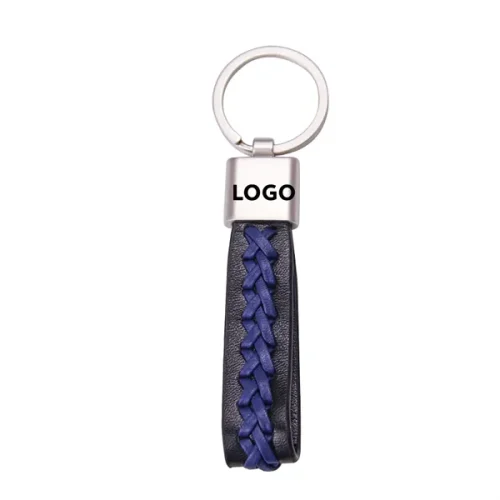Hand Knit Leather String Keychain