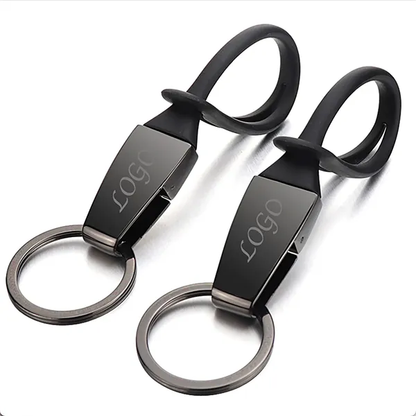 Rotatable Alloy Car Keychain Stylish Automotive Accessories