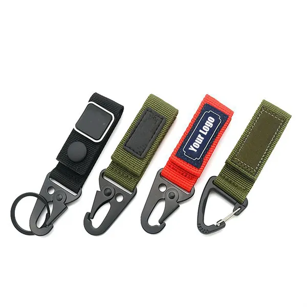 Carabiner Clip with Nylon Webbing for Hiking Backpack