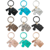 PU Wristlet Bracelet Keychain Credit Card Pocket Holder