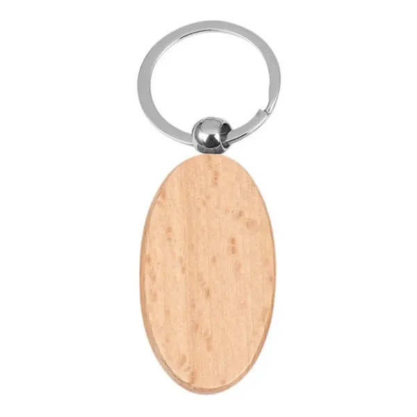 Natural Wood Slices-Wooden Keychain
