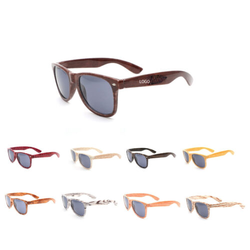 Stylish Wood-Patterned Sunglasses