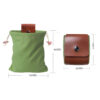 Durable Canvas and Leather Foraging Pouch with Drawstring