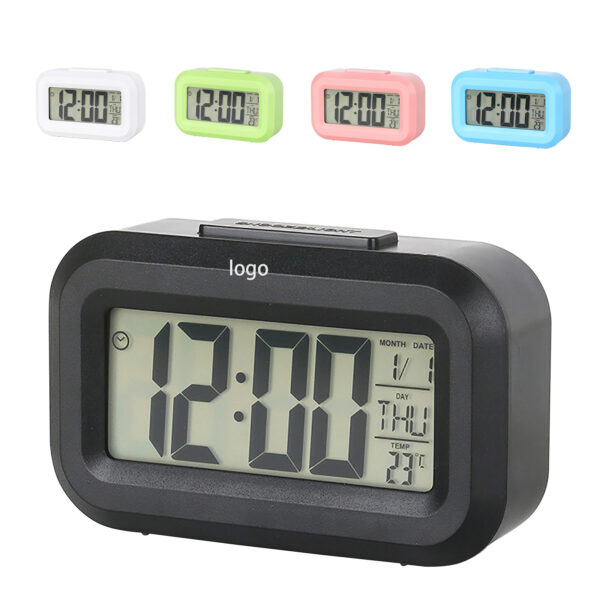 LED Display Alarm Clock with Adjustable Night Light
