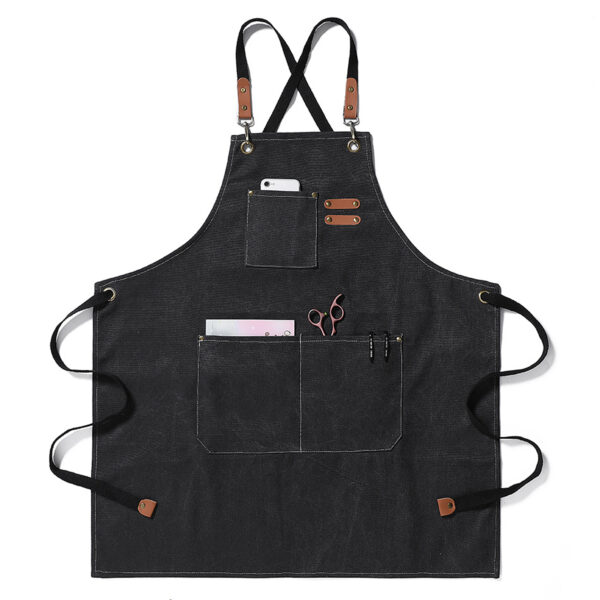 Durable Canvas Work Apron with Cross Back Straps