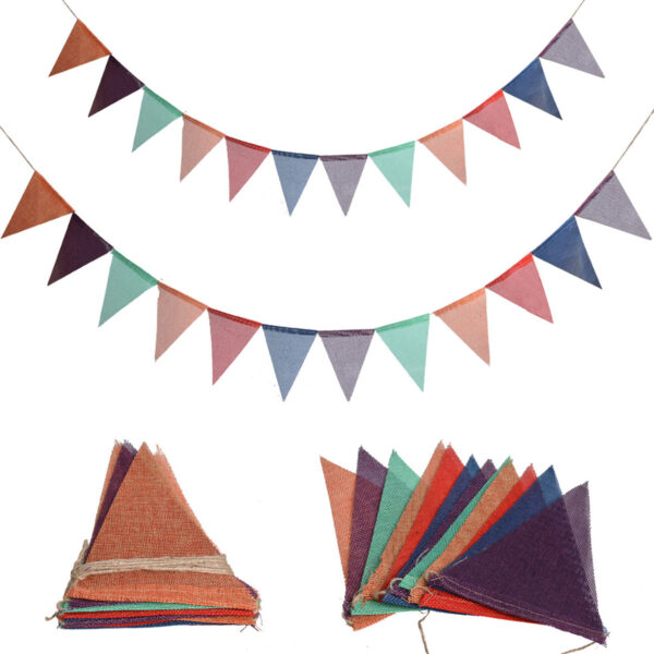 Colorful Decorative Triangular Bunting Flags