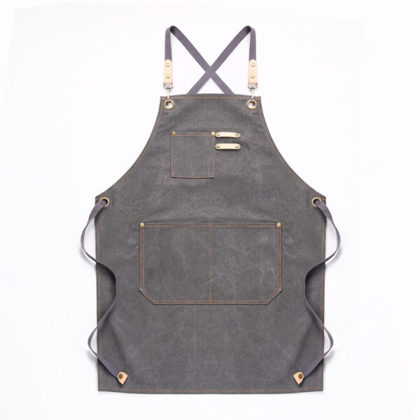 Durable Canvas Work Apron with Cross Back Straps