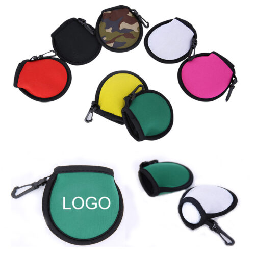 Portable Golf Ball Cleaning Pouch with Clip