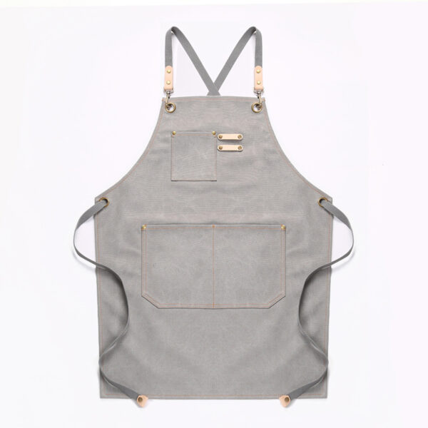 Durable Canvas Work Apron with Cross Back Straps