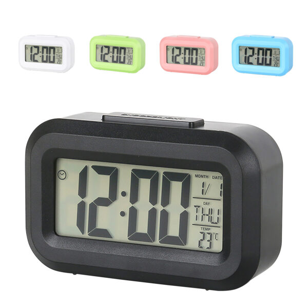 LED Display Alarm Clock with Adjustable Night Light
