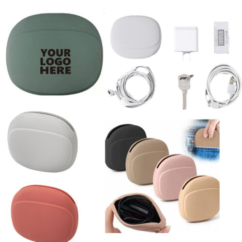 Flexible Silicone Storage Case for Earphones and Small Essentials